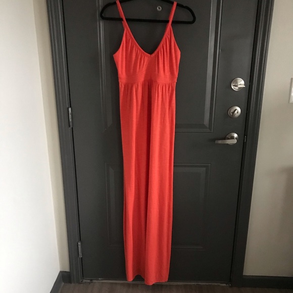 Orange Maxi Tank Top Cotton Dress - Picture 5 of 8